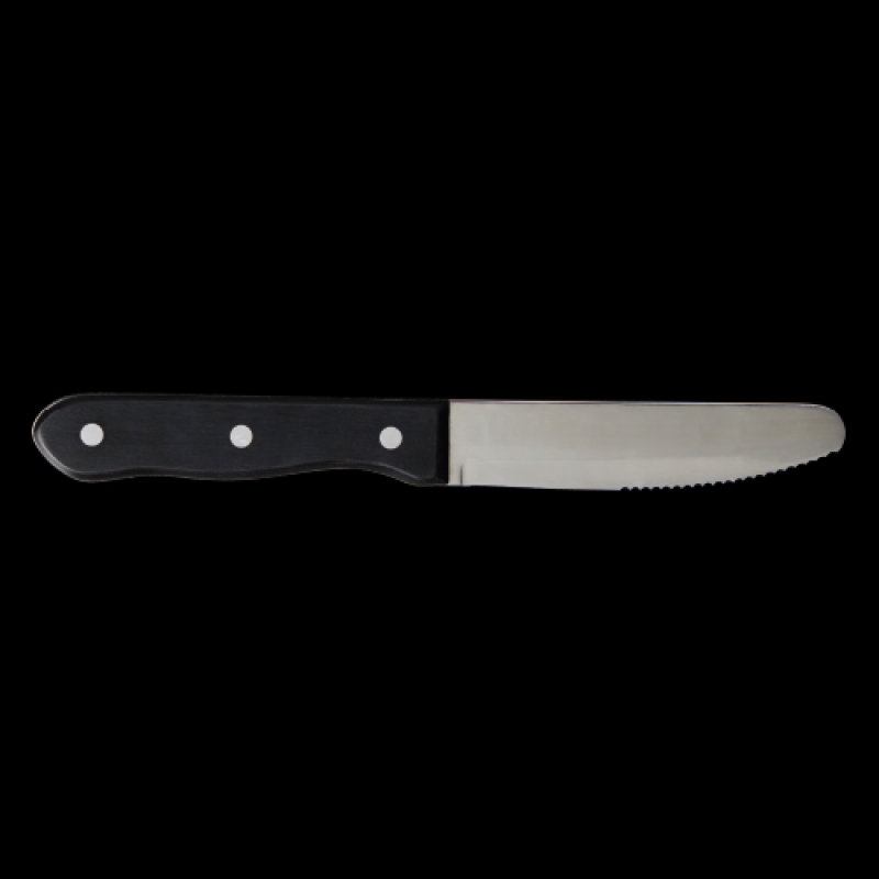 Knives - Knife Rounded Blade Pom Handle W/Rivets - 5793WP059